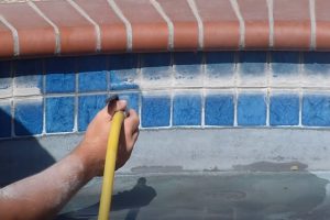 Pomona Pool Cleaning tile cleaning project